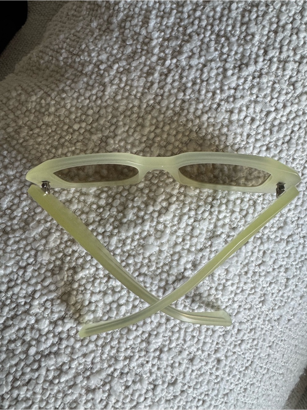 Prada PR 17WS Frosted Pale Yellow Sunglasses - Picture 4 of 5